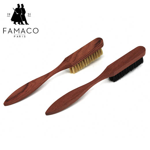 法国famaco花梨木猪鬃毛迷你上油打蜡刷  边刷，清洁护理用鞋刷82316 猪鬃刷- 商品图4