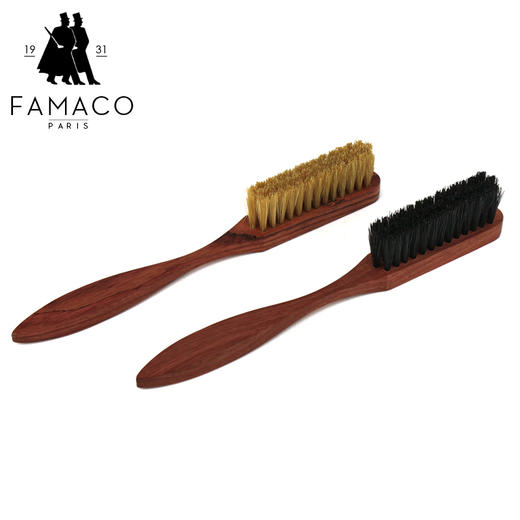 法国famaco花梨木猪鬃毛迷你上油打蜡刷  边刷，清洁护理用鞋刷82316 猪鬃刷- 商品图0
