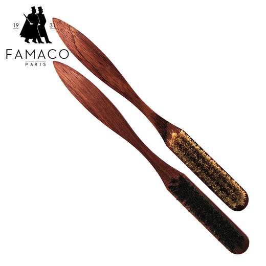 法国famaco花梨木猪鬃毛迷你上油打蜡刷  边刷，清洁护理用鞋刷82316 猪鬃刷- 商品图5