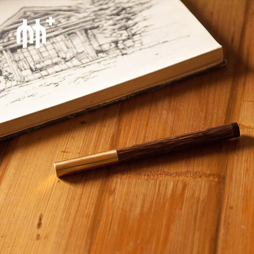 竹+ 金丝竹中性笔 水笔 黄铜笔 文具 办公用品 创意礼品 笔芯替换 商品图2