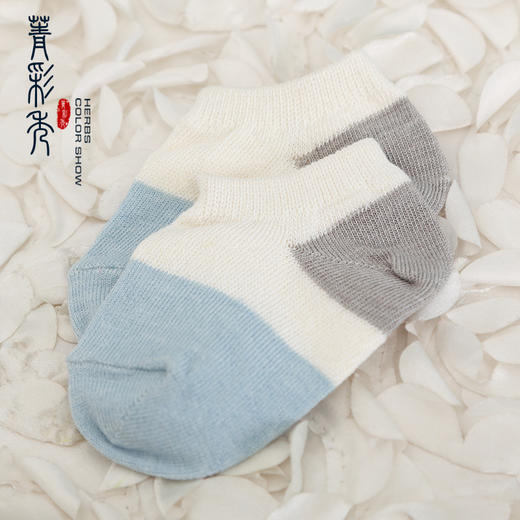 【儿童袜】菁彩秀婴儿儿童袜子棉柔软舒适植物染色纤维 商品图0