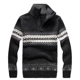 【服饰鞋包】秋冬新款男式针织衫 男士立领毛衣韩版修身厚款毛衣