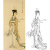 陈少梅竖幅工笔传统仕女人物白描底稿-纨扇仕女-ZV07 商品缩略图0