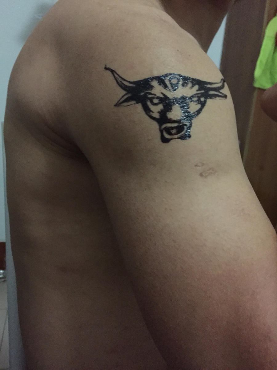 wwe巨石强森纹身贴三件套(左手手臂 前胸 右手臂牛头)