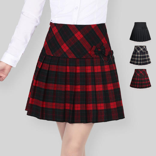 【服饰鞋包】格子梦可半身裙女装休闲毛呢短裙百褶裙大码裙子秋冬新款 商品图0