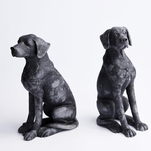 【瑞犬福临】一对黑狗（带底座）-BJ408030 商品图0