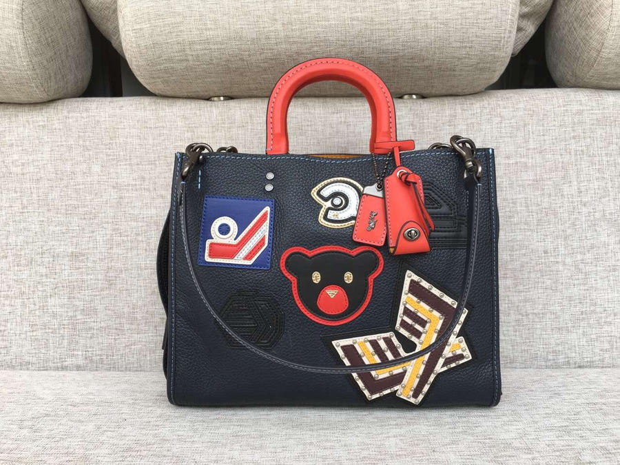 蔻驰coach57231 小熊贴布牛皮包