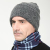 新品兔羊毛针织帽 保暖护耳男女毛线帽 中老年人秋冬季帽子 商品缩略图0