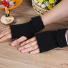 【手套】*时尚纯色半指手套冬季保暖棉质针织手套 商品缩略图0