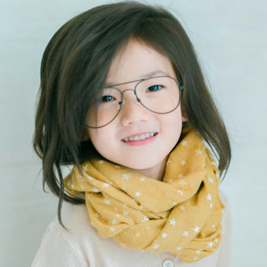 【儿童围巾】.韩版超柔儿童围巾 星星格子多款棉麻宝宝围巾 商品图0