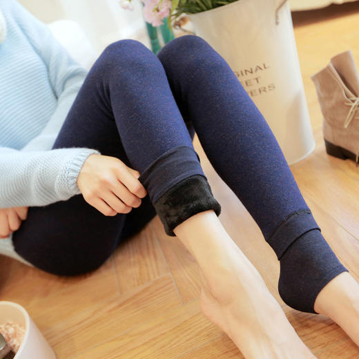 【服饰鞋包】染色冬季新款时尚女七彩棉无缝一体裤加绒加厚保暖打底裤 商品图0