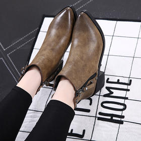 【粗跟女靴】姿色路秋冬新款粗跟女靴