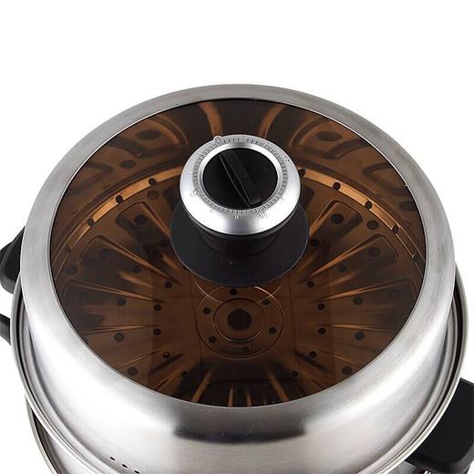 【三层 定时蒸锅】Joyoung/九阳ZGH2803蒸锅复底坡型导流高拱盖28cm 商品图4