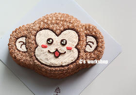 立体猴子 忌廉蛋糕（默认自提，收费配送请联系客服）