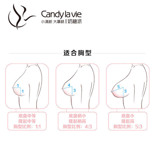 璞2.0版131C001蕾丝花边 Candy La Vie奶糖派 基础款薄棉文胸 商品图1