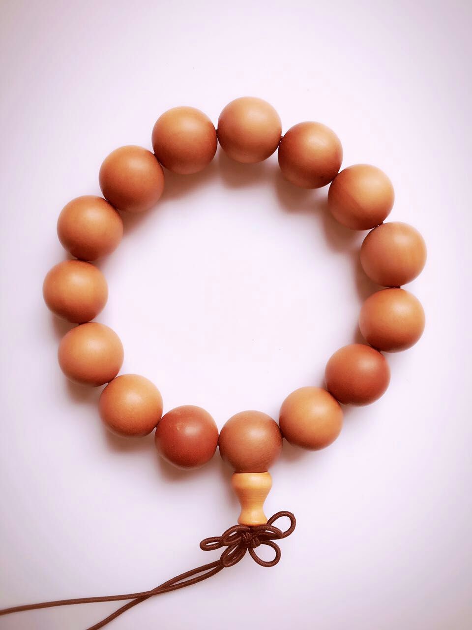 妙牌巴比檀香木15mm弥陀人手串