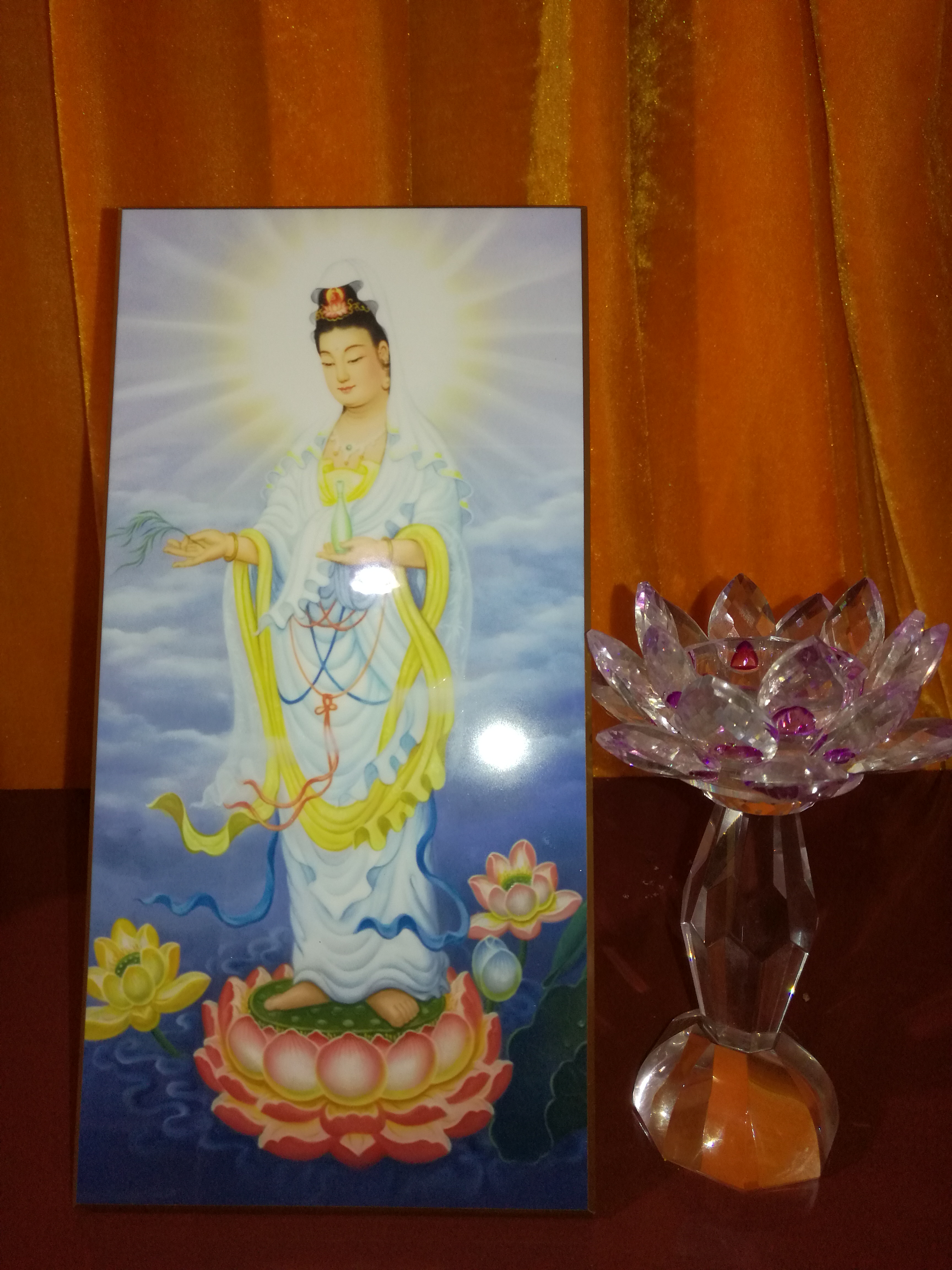 免费结缘佛像高端超清晰水晶工艺无框式观音菩萨佛像限拍一件