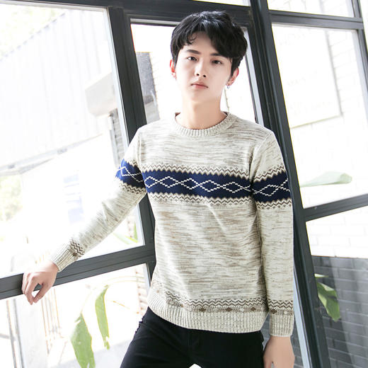 【针织衫】秋冬新款男士长袖毛衣Sweater学生外套韩版休闲男式毛衫针织衫 商品图0