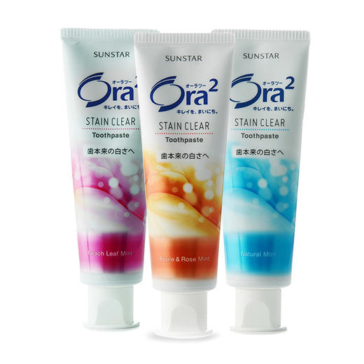 日本ora2皓乐齿亮白净色牙膏130g 鲜桃/薄荷/玫瑰  商品图0