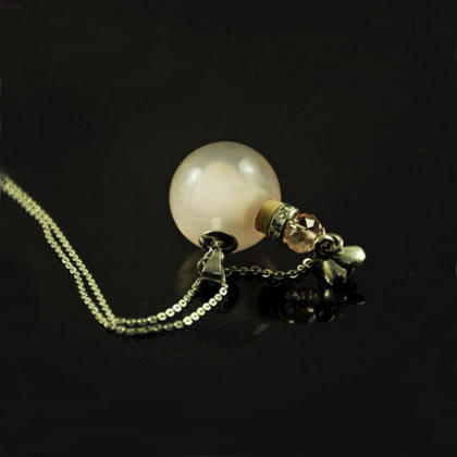 粉晶/东陵玉精油瓶   香氛锁骨链  s925银链  扩香项链 多人选 商品图3