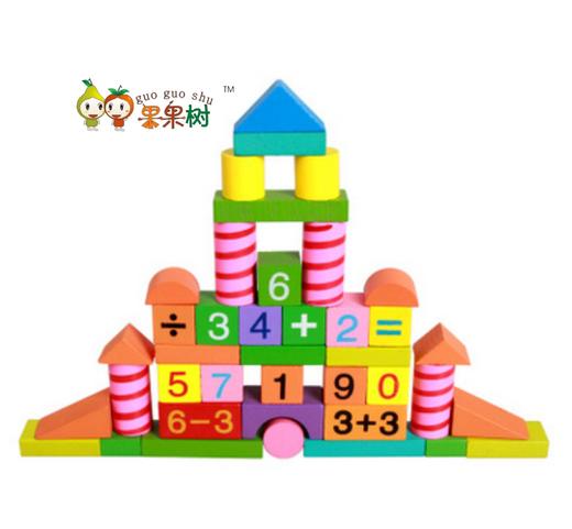 【儿童玩具】80粒早教拼装玩具积木 儿童木制玩具 创意益智玩具幼教礼品 商品图0