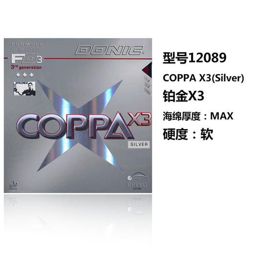 DONIC多尼克 COPPA（铂金X1  X2  X3  金X1） 乒乓球 反胶套胶 国球汇 商品图1