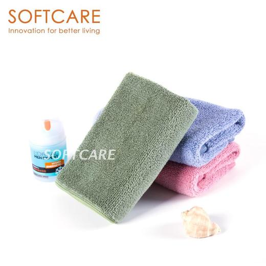 【必败榜——方巾 海岛棉三层复合】 迎4月开放日 买二赠一活动中  SOFTCARE 吸油 海岛长绒棉无捻三合一 洗脸方巾 商品图4