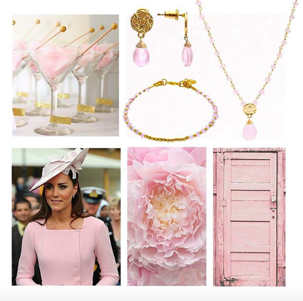 北京仓｜AZUNI-凯特王妃同款-Athena-粉水晶 耳环［英国设计师］