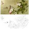 横幅工笔花鸟白描底稿-FV07 商品缩略图0