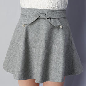 【百褶裙】冬季新品高腰百褶小短裙甜美毛呢半身裙