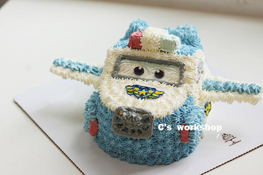 超级飞侠立体包警长飞机水果忌廉蛋糕