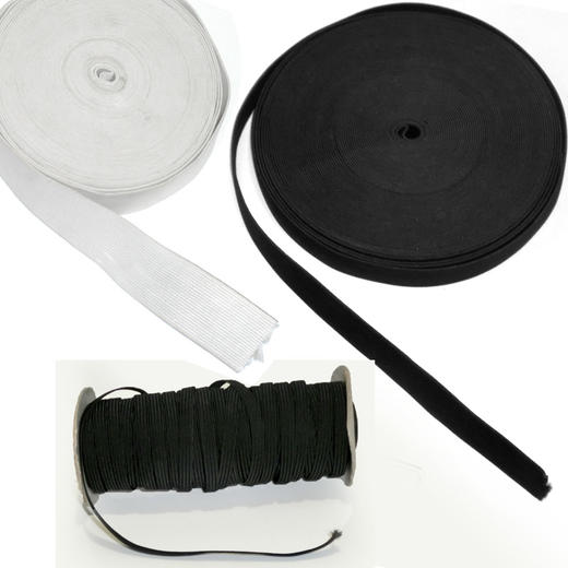 松紧带橡皮筋黑白色 商品图0