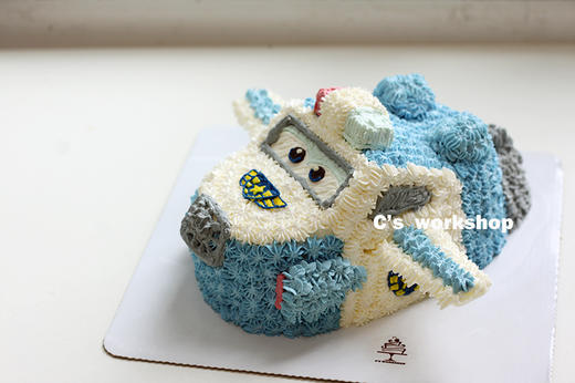 超级飞侠 立体包警长飞机 水果忌廉蛋糕