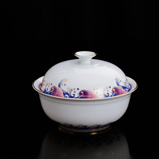 宝瓷林 福海生花26头餐具景德镇高温颜色釉餐具礼盒套装 商品图1