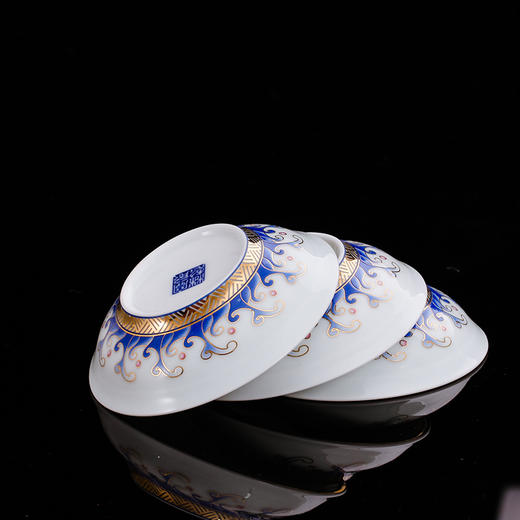 宝瓷林 福海生花26头餐具景德镇高温颜色釉餐具礼盒套装 商品图2