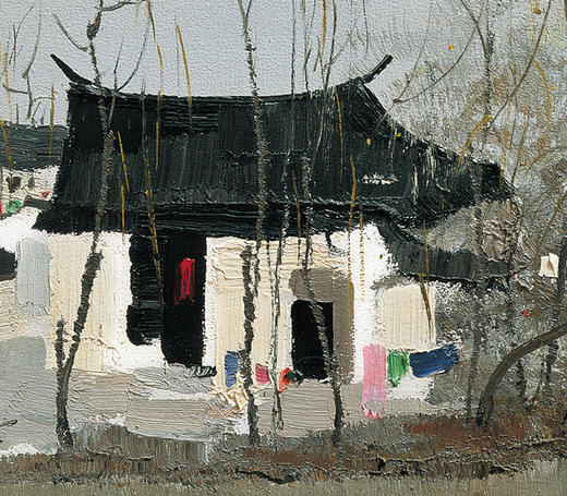 吴冠中|《水上人家》——综合版(油画） 商品图2