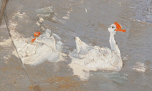 吴冠中|《太湖鹅群》——综合版(油画） 商品图3