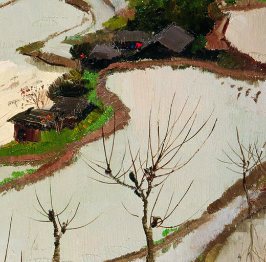 吴冠中|《水田》——综合版(油画） 商品图2