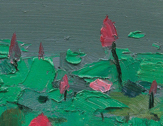 吴冠中|《红莲》——综合版（油画） 商品图2