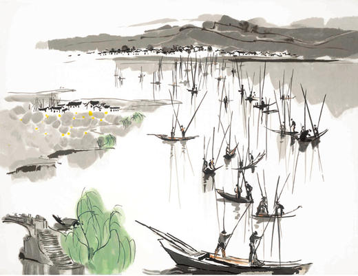 吴冠中|《江南春》——综合版（水墨） 商品图1