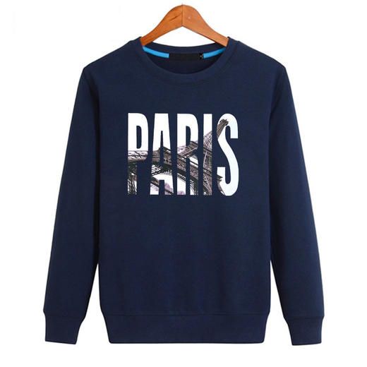 【T桖】秋季新款男士长袖T恤打底衫圆领秋衣潮加绒卫衣男装外套WY912 商品图0