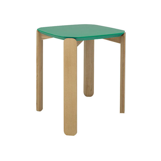 【Inyard】45度桌系列桦木多层板 白橡木实木腿 彩色小方桌 商品图0