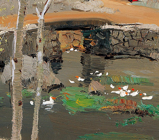 吴冠中|《山间春色》——综合版（油画） 商品图2