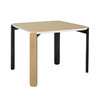 【Inyard】45度桌系列桦木多层板 白橡木实木腿 黑白大方桌 商品缩略图1