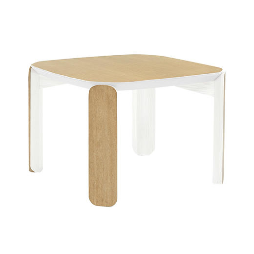 【Inyard】45度桌系列桦木多层板 白橡木实木腿 蓝色边桌 商品图1