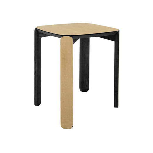 【Inyard】45度桌系列桦木多层板 白橡木实木腿 彩色小方桌 商品图7
