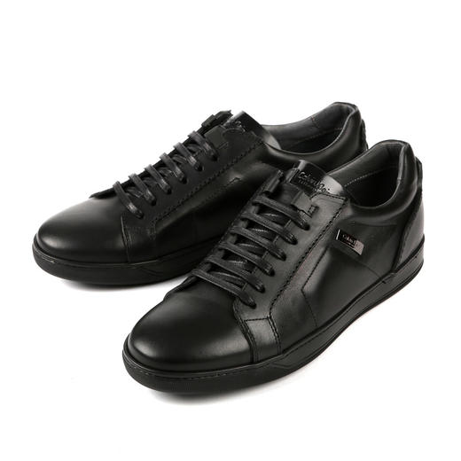 ck男鞋牛皮g2bck779系带黑色光面休闲运动鞋板鞋2016秋冬新品