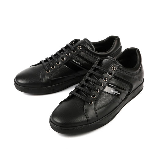 体验券专区ck男鞋牛皮休闲板鞋系带黑色运动鞋