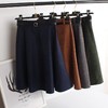【伞裙】秋冬复古a字裙 百褶高腰显瘦过膝半身裙中长款  伞裙 商品缩略图0