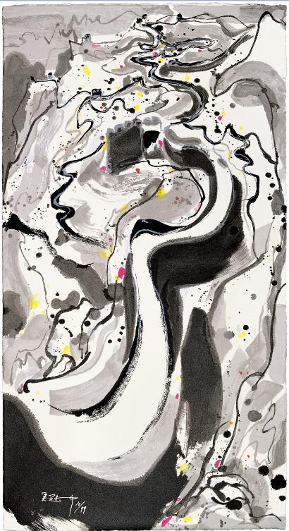 吴冠中长城丝网版盖章